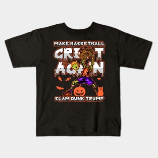 Zombie Trump Make Basketball Great Again Kids T-Shirt